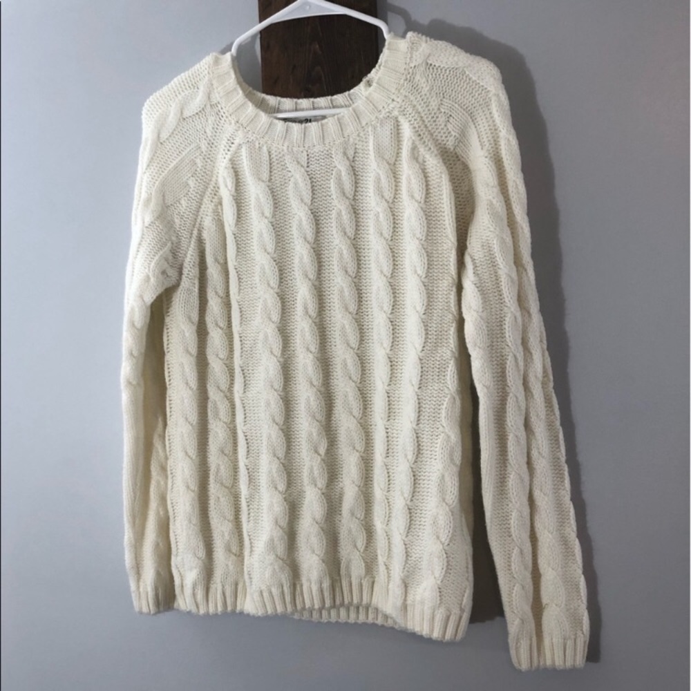 Cream cable knit sweater